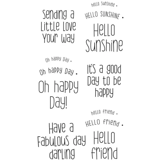 Sizzix Clear Stamps 12/Pkg-Sending A Little Love {3}