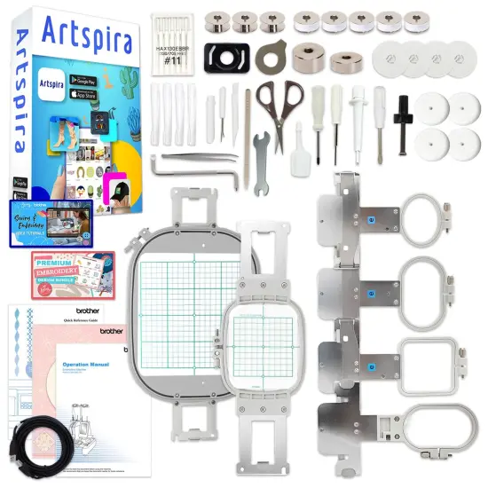 Brother PRS100 Single-Needle Embroidery Machine with w/ 40+ Accessories {3}