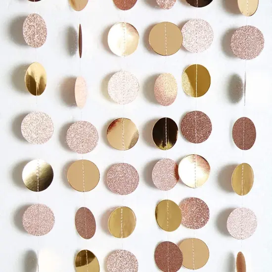 Party Decorations Glitter Dot Garland Circle {2}