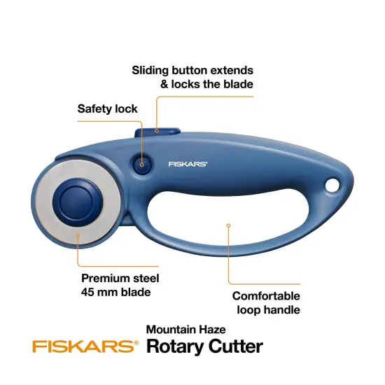 Fiskars Designer Loop Rotary Cutter 45mm-Mountain Haze {4}
