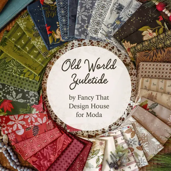 Poinsettia in Sienna Metallic (45623 14m) | Old World Yuletide | Fancy That Design House Co | Moda {2}