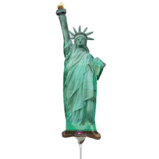 Anagram 14 Inch Statue of Liberty Foil Balloon Air Fill Only Patriotic Party Decor Accessory {1}