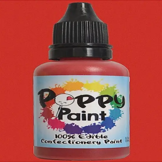 Poppy Paint Red Edible Food Color for Cake Decorating and Chocolate {2}
