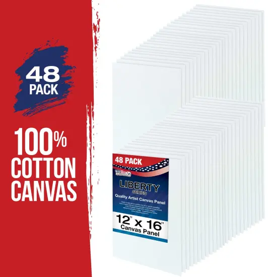 12" x 16" Professional Artist Quality Acid Free Canvas Panel Boards for Painting 48-Pack {2}