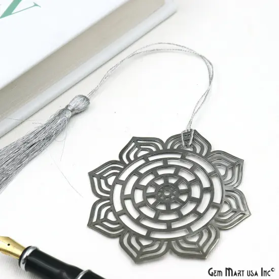 Metal Dream Catcher Bookmark With Tassel. Oxidized Bookmark, Reader Gift, Handmade Bookmark, Page Marker, Aesthetic Gift. 72mm {1}