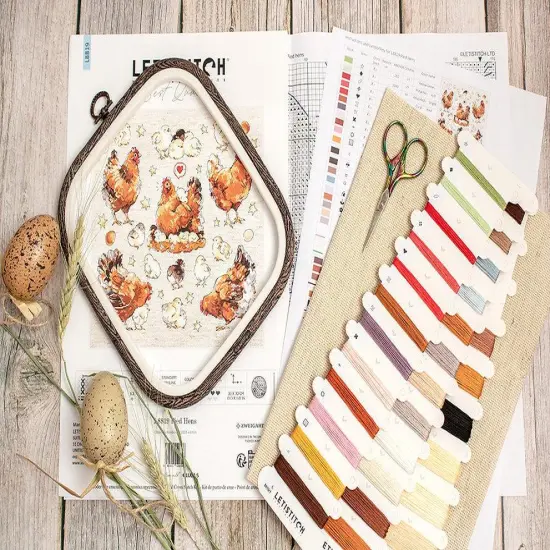 Pied Hens L8819 Counted Cross Stitch Kit {6}