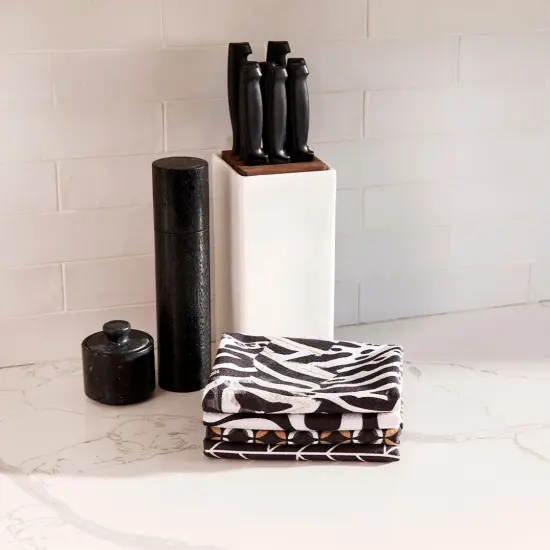 Mod Floral Tile Microfiber Kitchen Towel {4}