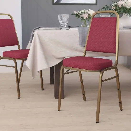 Emma and Oliver Trapezoidal Back Stacking Banquet Dining Chair - 2.5" Thick Seat {6}