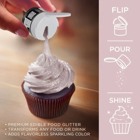 Bakell - Soft Rose Gold Tinker Dust Edible Glitter (5g, 1x Jar) for Food, Desserts, and Beverages! {2}