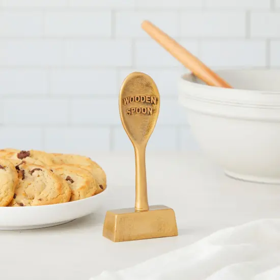 Golden Spoon Award Cooking Trophy for Chili Cook Off, Baking Contest, Best Cookie, Salsa Competition, Funny Food Prize (2.5x6.2x1 in, Bronze Metal Finish, Small) Brown {4}
