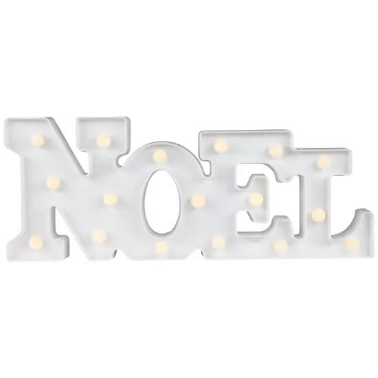 Northlight LED Lighted NOEL Christmas Marquee Wall Sign - 17" - White {3}
