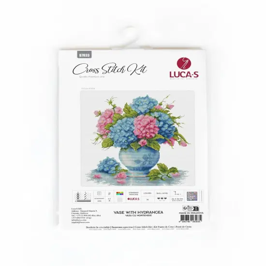 Vase with Hydrangea B7033L Counted Cross-Stitch Kit {2}