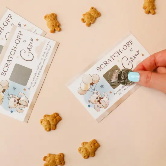 Big Dot of Happiness We Can Bearly Wait - Teddy Bear Baby Shower Game Scratch Off Cards - 22 Count {6}