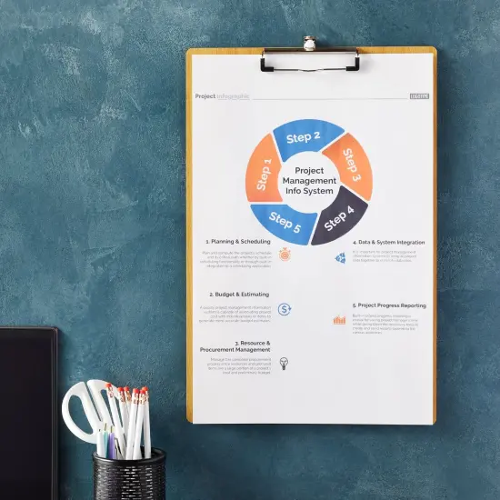 4 Pack Extra Large Clipboards, Wooden Art Board with Low-Profile Clip and Hook for Classroom and Office, 11.5x17.5 In Brown {3}