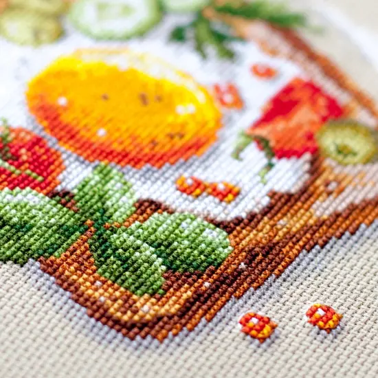 Fried Eggs Toast 120-092 Counted Cross-Stitch Kit {4}