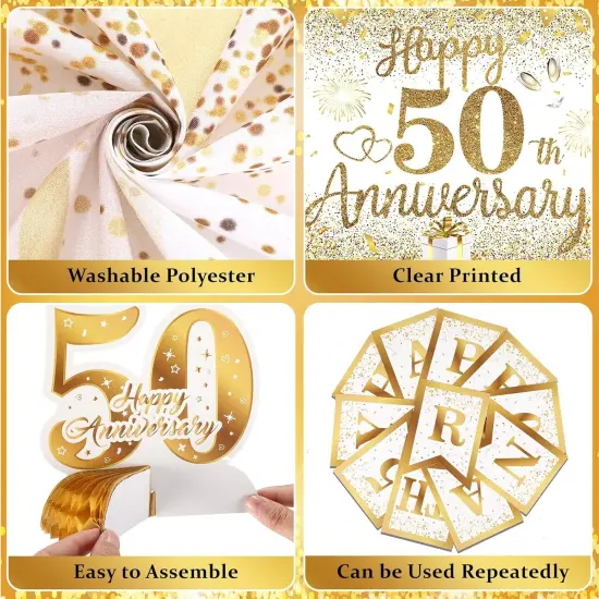 50th Golden Wedding Anniversary Decorations {4}