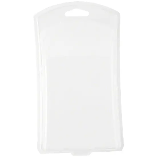 Collecting Warehouse Clear Plastic Clamshell Package / Storage Container, Curved Front, 7" H x 4.07" - 4.38" W x 1.63" D {1}