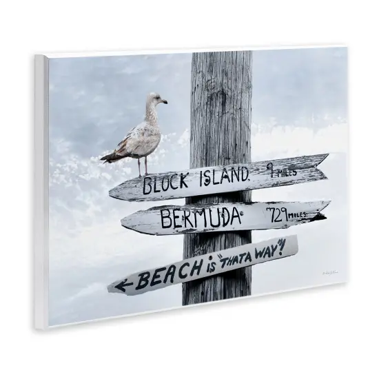 Stupell Industries Vacation Beach Signs with Seagull Wall Plaque Design by Robin-Lee Viera {3}