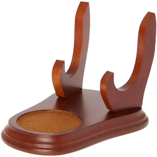 Bard's Elevated Saucer Walnut MDF Cup and Saucer Stand, 4" H x 4.25" W x 6" D {1}