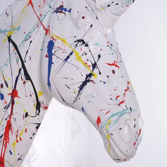 Pop Unicorn Horse Head Life Size Statue {4}