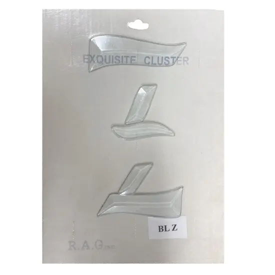 3-3/4" x 5-1/4" Exquisite Clear Glass Letter Z Bevel Cluster BLZ {3}