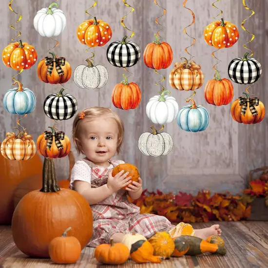 50 Pcs Fall Thanksgiving Hanging Swirls Decorations {4}