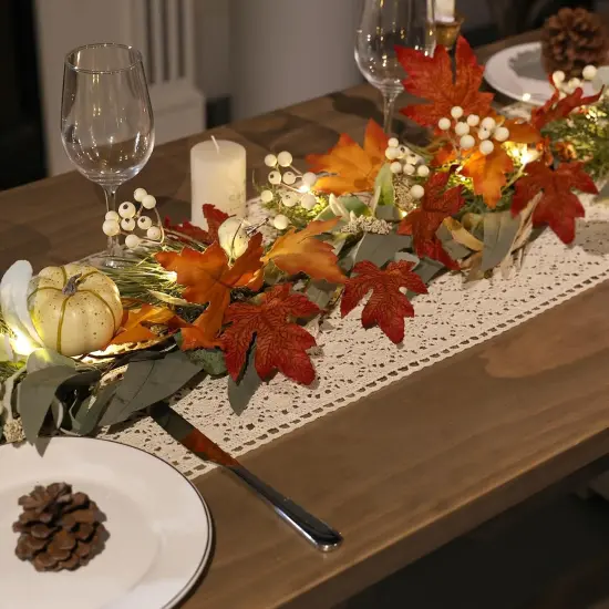 Realistic Fall Garland for Mantle Fall Decorations {2}