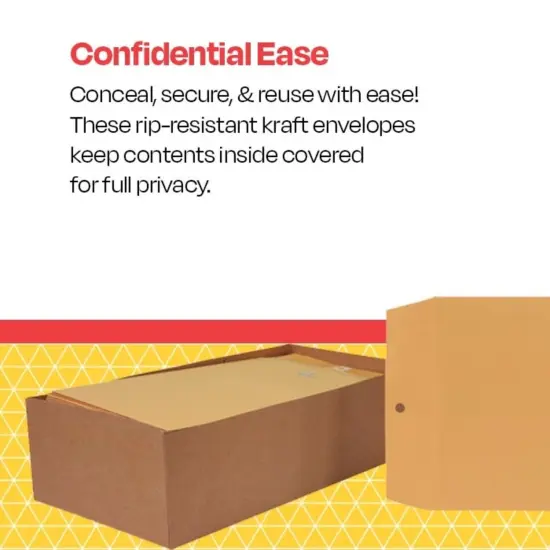 School Smart Kraft Envelope with Clasp, 7-1/2 x 10-1/2 Inches, Pack of 100 {4}