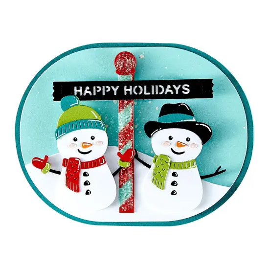 Spellbinders Etched Dies By Simon Hurley-North Pole Sentiments {3}