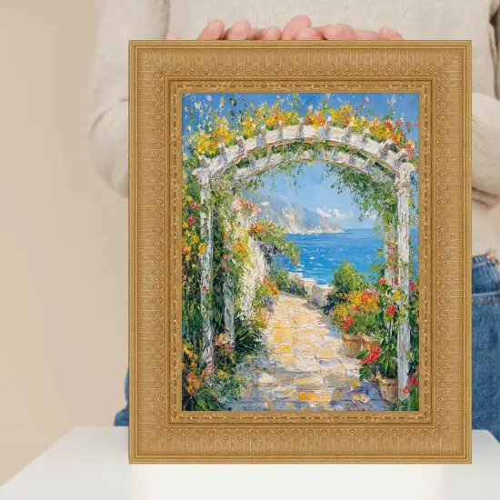 Wide Victorian Gold Baroque Picture Frame 11x17 frame {7}