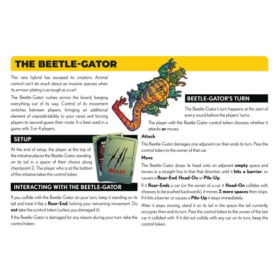 Rebellion Unplugged: Joyride: Unleashed - Expansion, Car Combat Board Game, New Car & Beast, New Element Of Play & Obstacles, Ages 12+, 2-4 Players {5}