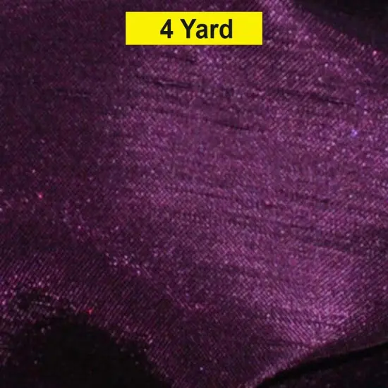 Shantung Satin Fabric Satin Dupioni Silk for Apparel and Garments 60" Wide Eggplant {1}