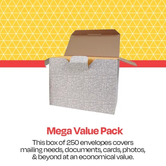 School Smart No Clasp Envelopes with Gummed Flap, 10 x 13 Inches, Kraft Brown, Pack of 250 {3}