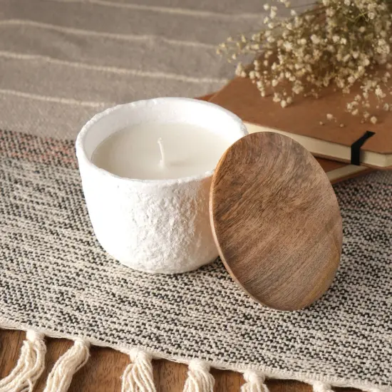Ecomix Wax Fill Fragrance Jar Candle With Wooden Lid {4}