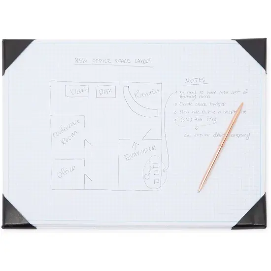 Stockroom Plus Large Desk Blotter Graph Paper Pad, Refillable 50 Sheets, 17 x 12 Inches, Ideal Use for Office and School Supplies White {6}