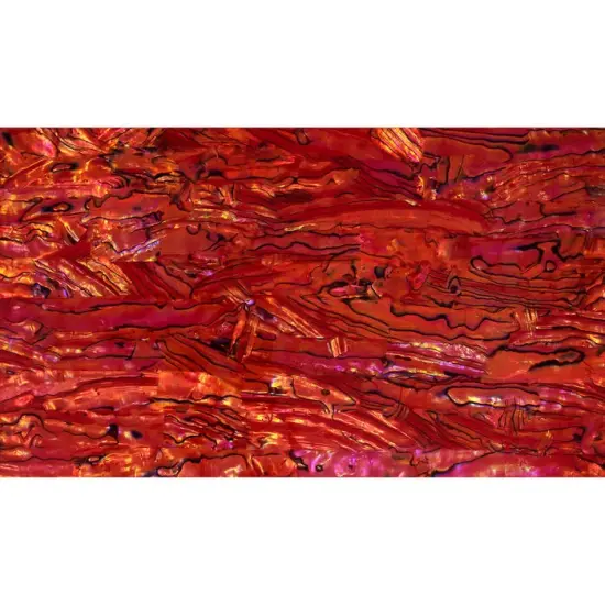 Shell Veneer, 5.5 x 9.5 inches | WMOP, BMOP, Abalone | Includes 3M Adhesive Sheet for Application, Great for Inlay Projects Ruby Red {1}