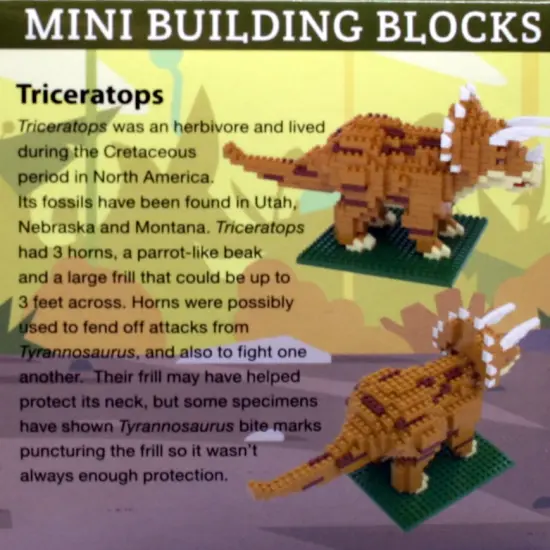 Mini Building Blocks - Triceratops {5}