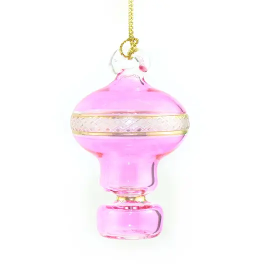 Mini Glass Hot Air Balloon Ornament - Pink {1}