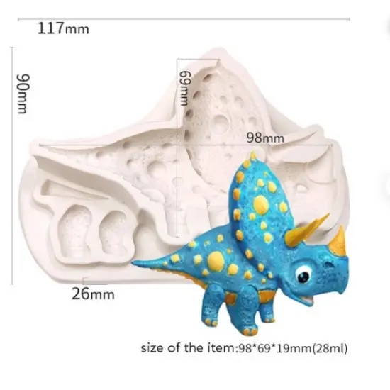 Triceratops Silicone Mold {2}