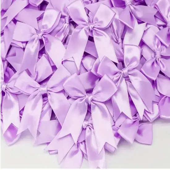 12 Ct Lavender Bow Satin Ribbon {2}