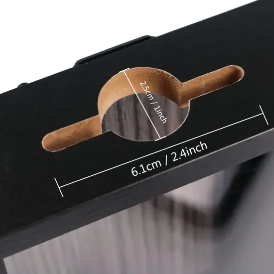 5x7 Top Loading Shadow Box Frame with HD Glass,Wood Display Case with Slot,1.25 inches Interior Depth,Ideal for Wine Bottle Caps,Tickets,Shells,Stamps and More,Black {3}