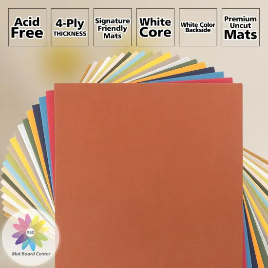 8x10 Uncut Mat Boards, Backing Boards for Crafts, Photos, Frames and More (Mixed Color, 20-Pack) {4}