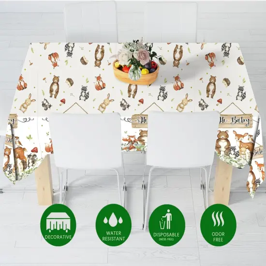 3pcs Woodland Animals Tablecloth {5}