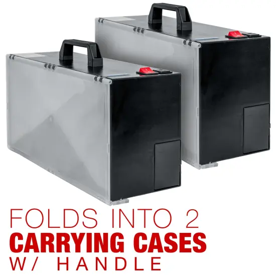 Portable Hobby Dual Airbrush Spray Booth Kit with Exhaust Extension Hose (Extends up to 5.6 Feet) and 7.5 in. Diameter Revolving Turntable {5}