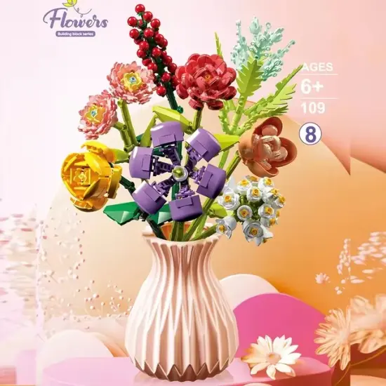 Constructor flower bouquet in a vase F07M9-8(109) {1}