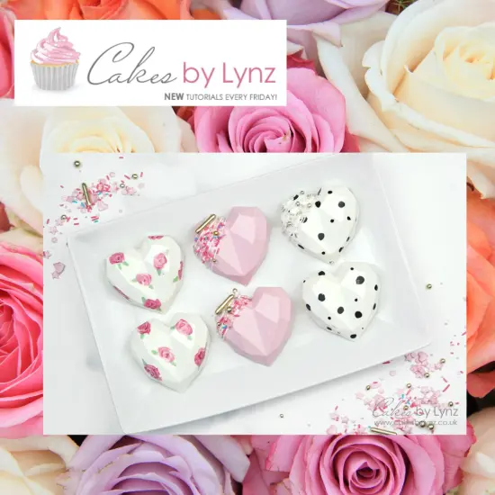 Geometric hearts Silicone Mold 8 Cavity {3}