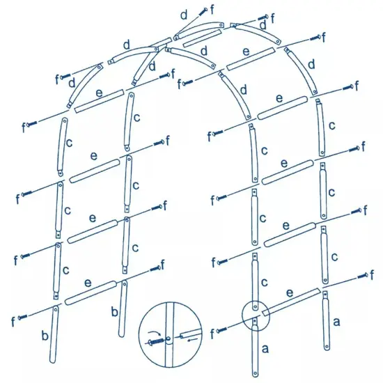 Decorative Metal Wedding ARCH 90" x 55" Wedding Party Decorations Supplies {2}