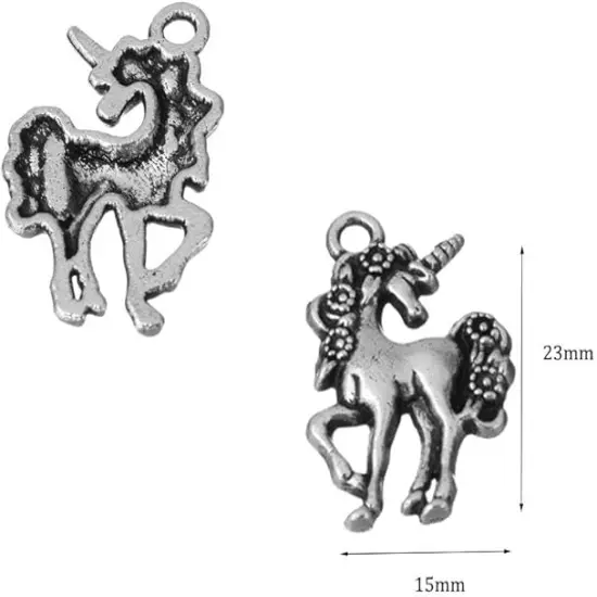 50pcs Unicorn Charms Pendants {2}
