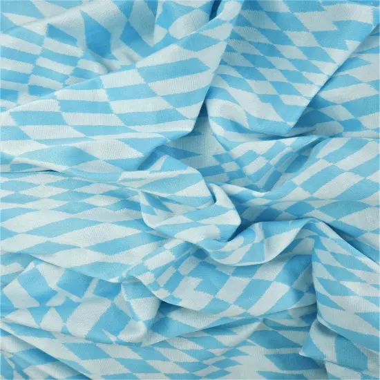 1 Yard Double Knit Jacquard Checker Fabric 83% Polyester 13% Rayon 4% Spandex Blend 58/60" Width PINK {2}