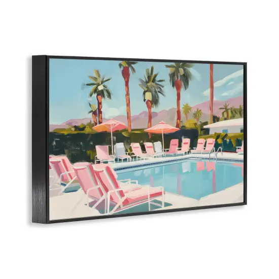 Stupell Industries Palm Springs Swimming Pool Framed Giclee Wall Art Design by Arlington Prints {9}